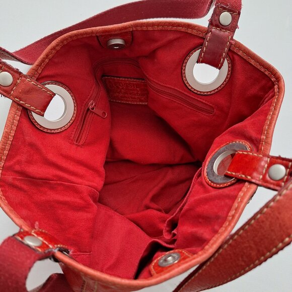 Fossil Red Leather Bag - Picture 3 of 11